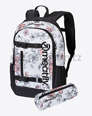 Meatfly Batoh BASEJUMPER WHITE TROPICAL 22L